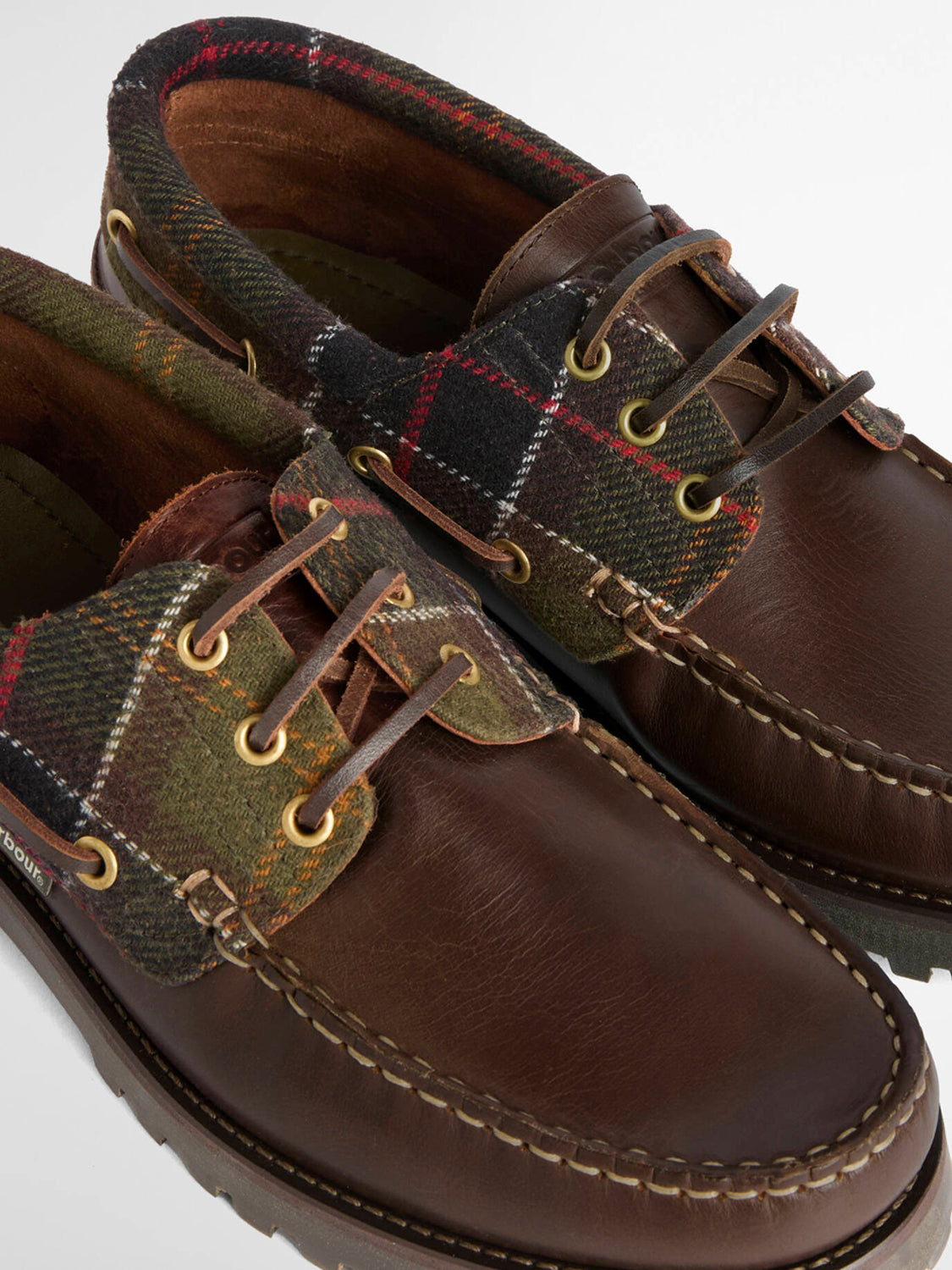 Barbour Sneakers Uomo Deck Boat Shoe Marrone scuro