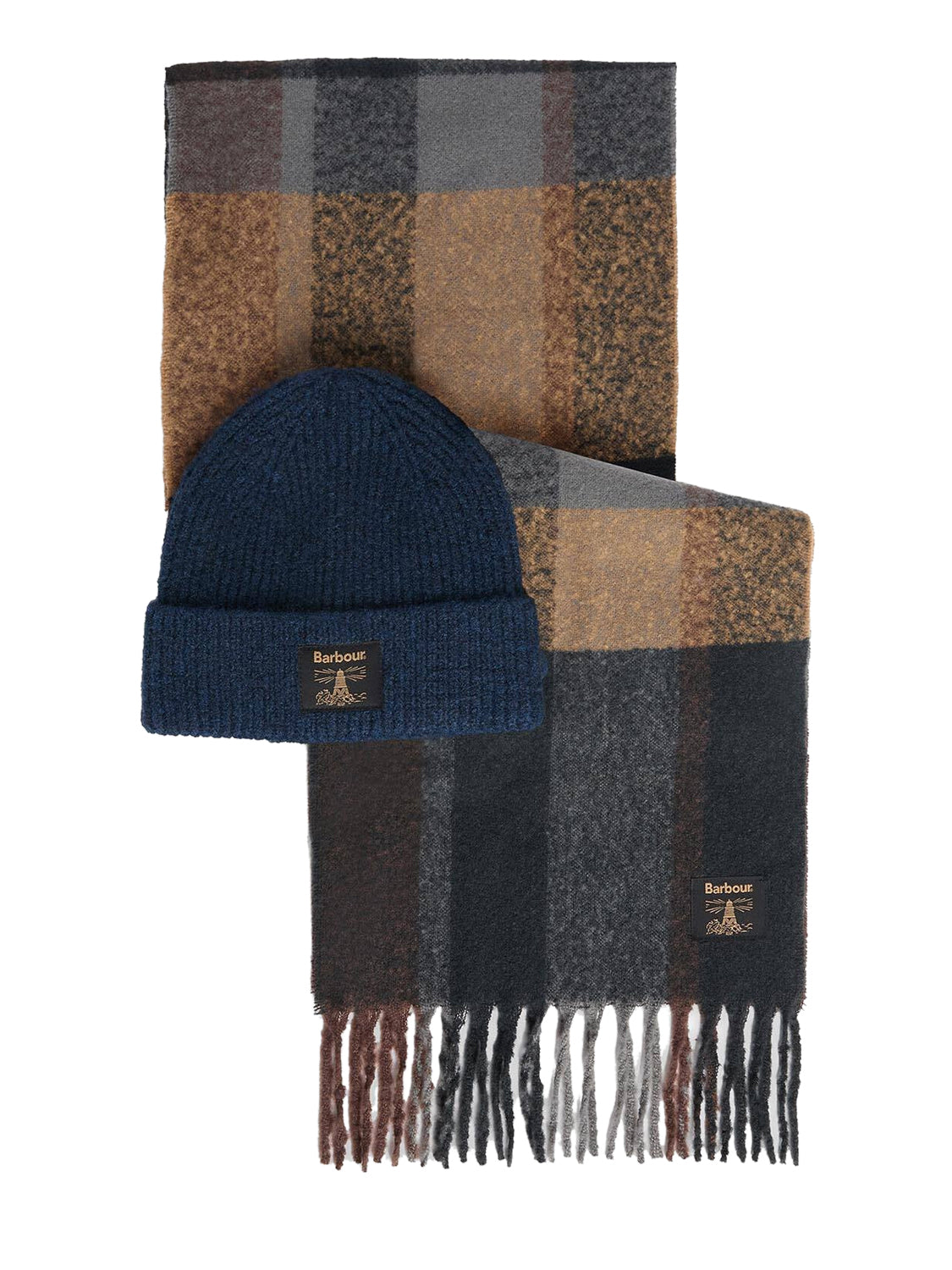 Barbour Sciarpa Uomo Westerdale Capp + Sciarpa Navy