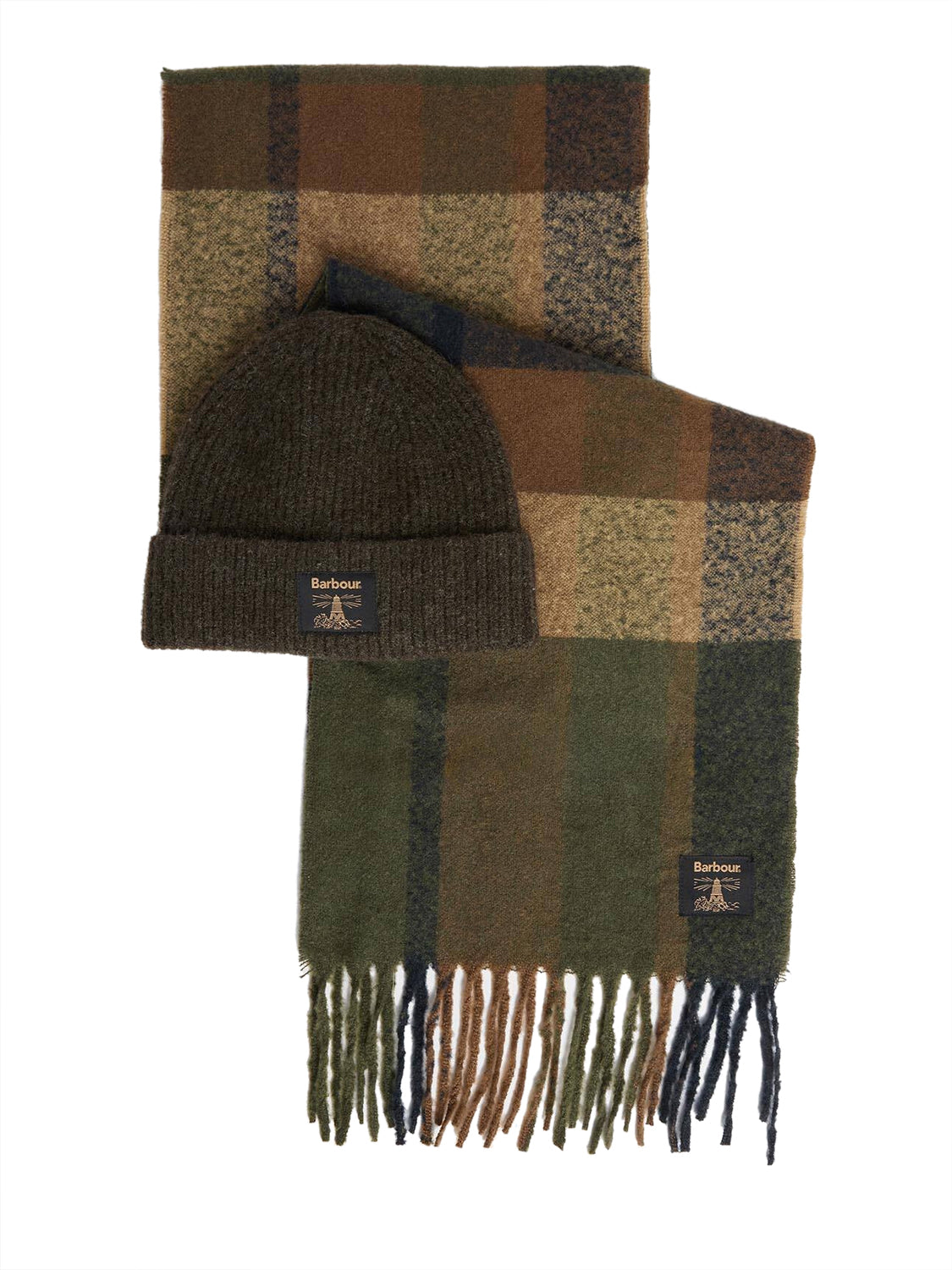 Barbour Sciarpa Uomo Westerdale Capp + Sciarpa Olive