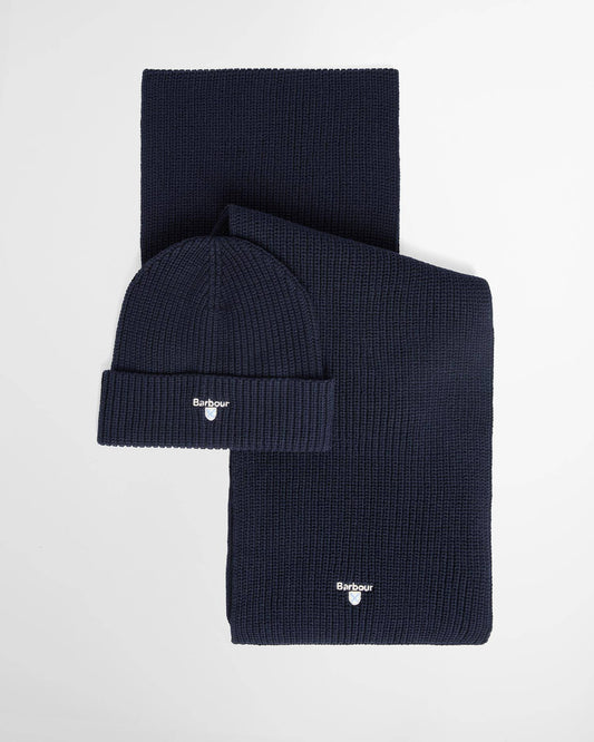 Barbour Sciarpa Uomo Cascade Capp + Sciarpa Navy