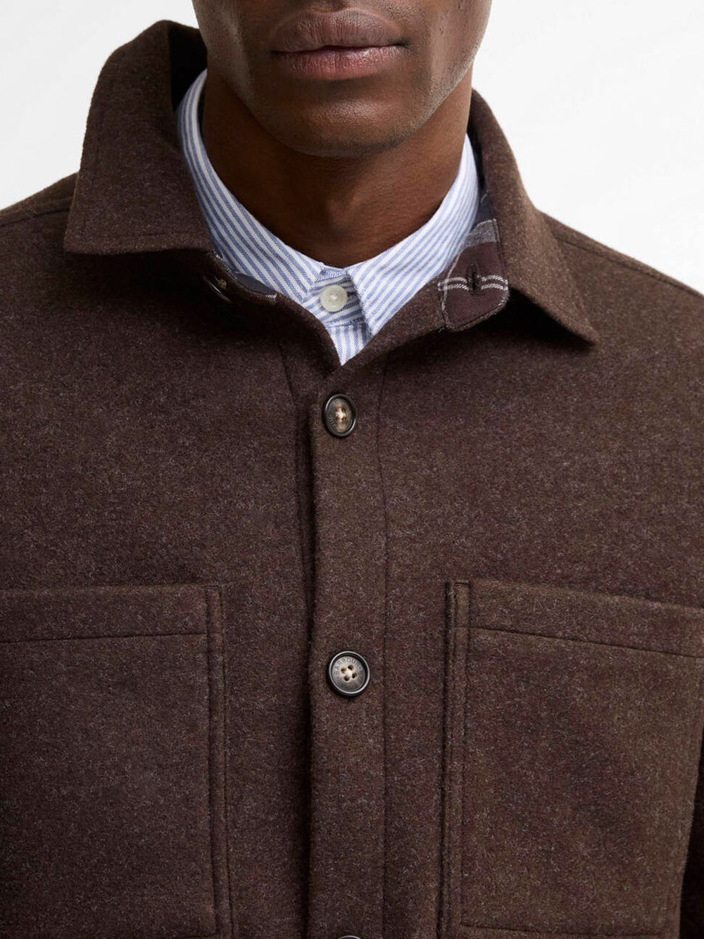 Barbour Overshirt Uomo Marltown Marrone