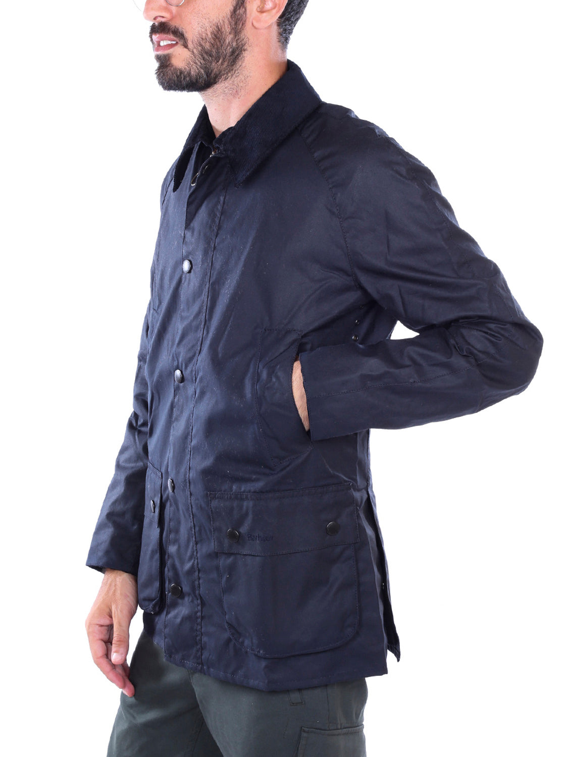Barbour Giacca Cerata Uomo Ashby Navy