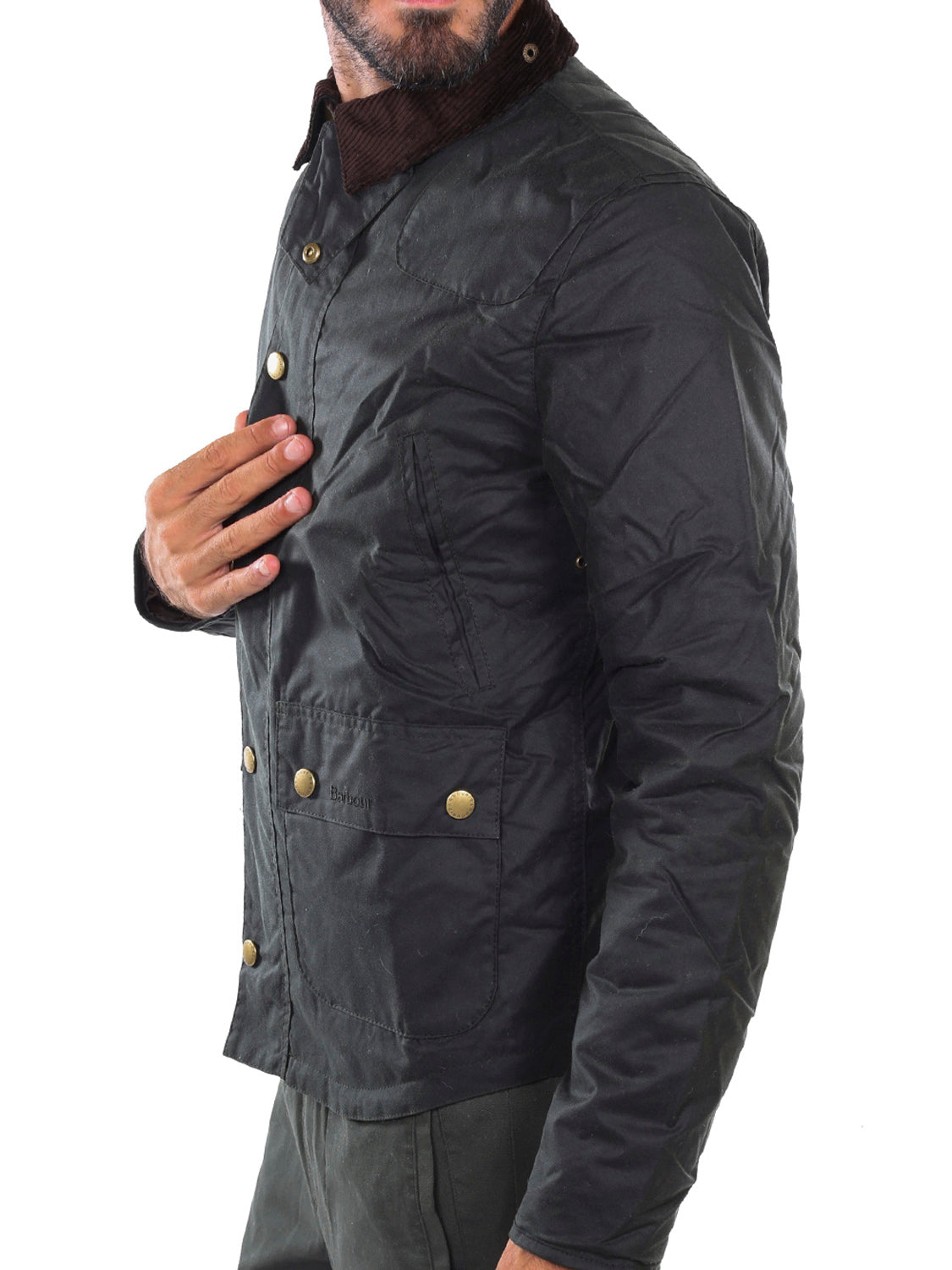Barbour Giacca Cerata Uomo Reelin Sage