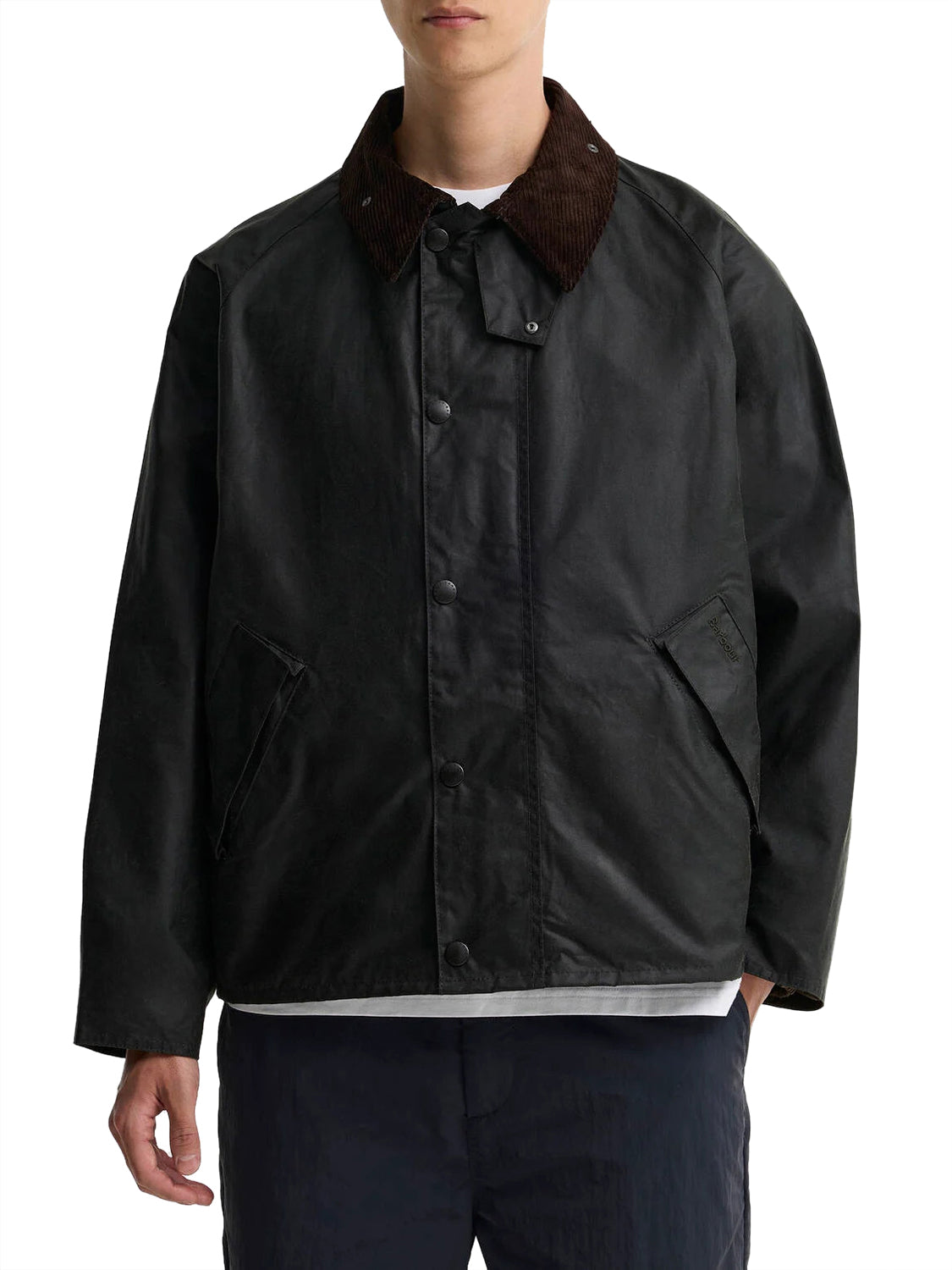 Barbour Giacca Cerata Uomo Os Transport Sage