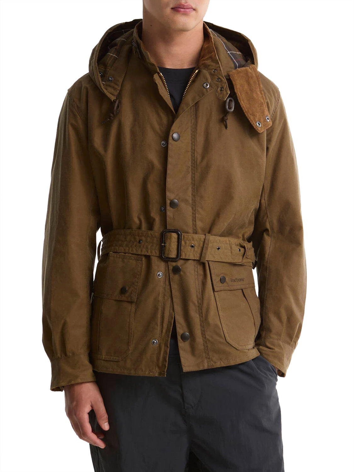 Barbour Giubbotto Leggero Uomo Ursula Wax Jacket Beige