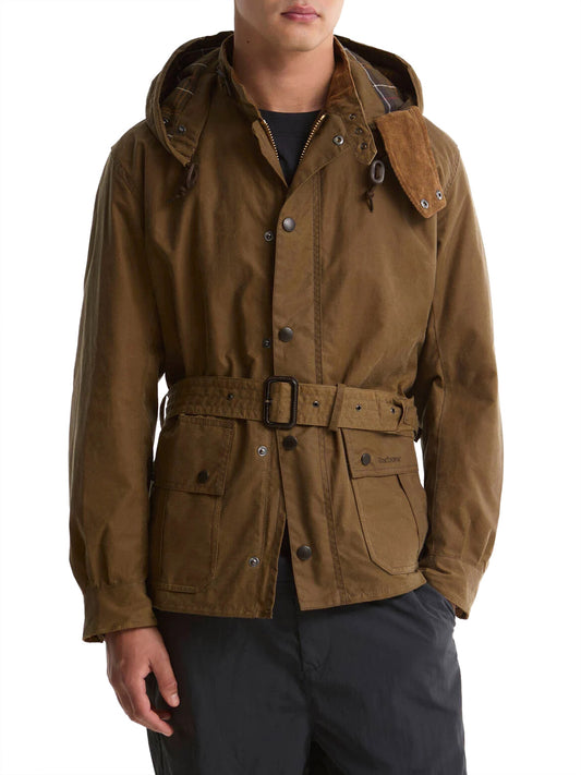 Barbour Giubbotto Leggero Uomo Ursula Wax Jacket Beige