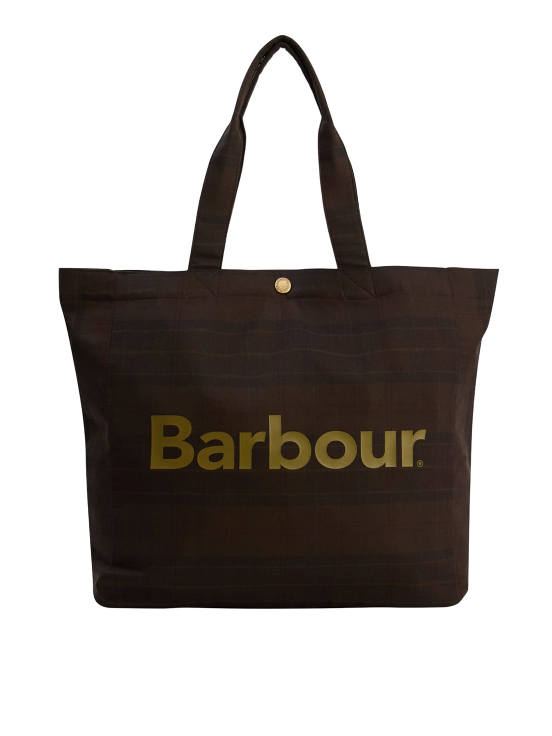 Barbour Borsa a Mano Unisex Overdyed Marrone scuro