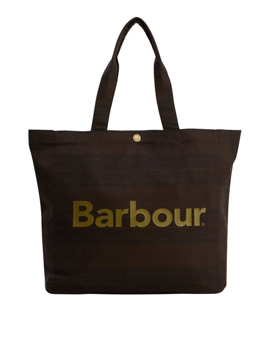 Barbour Borsa a Mano Unisex Overdyed Marrone scuro