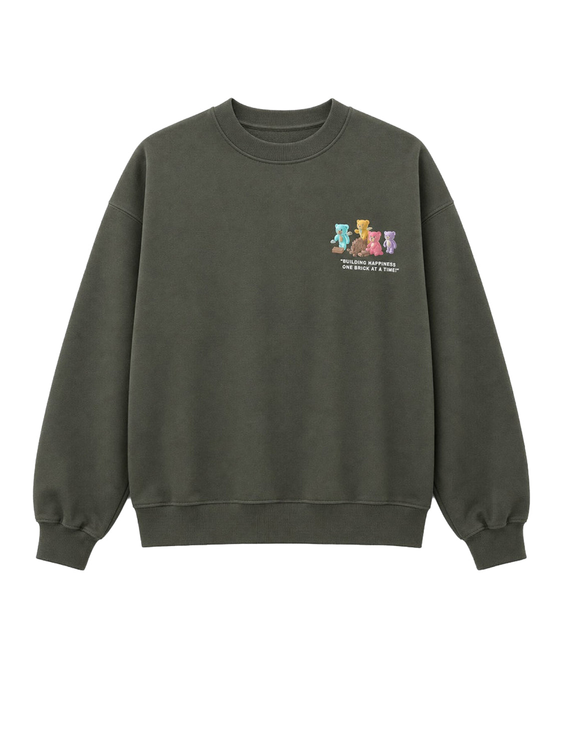 Barrow Felpa Girocollo Unisex Verde militare