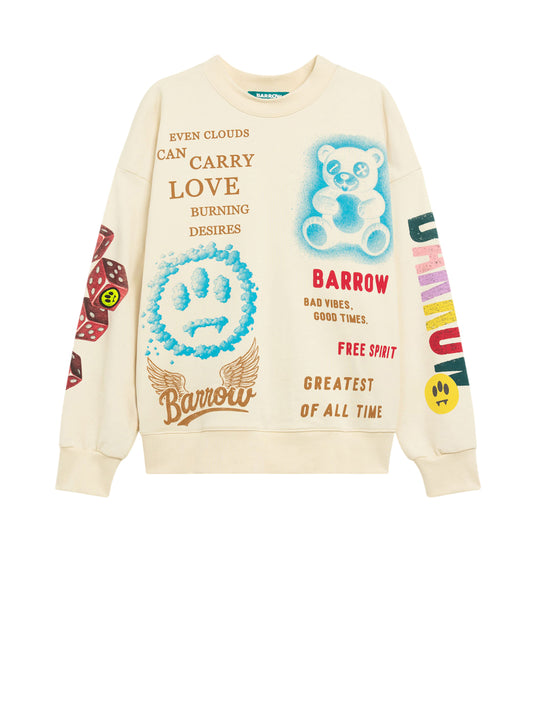 Barrow Felpa Girocollo Unisex Cocco