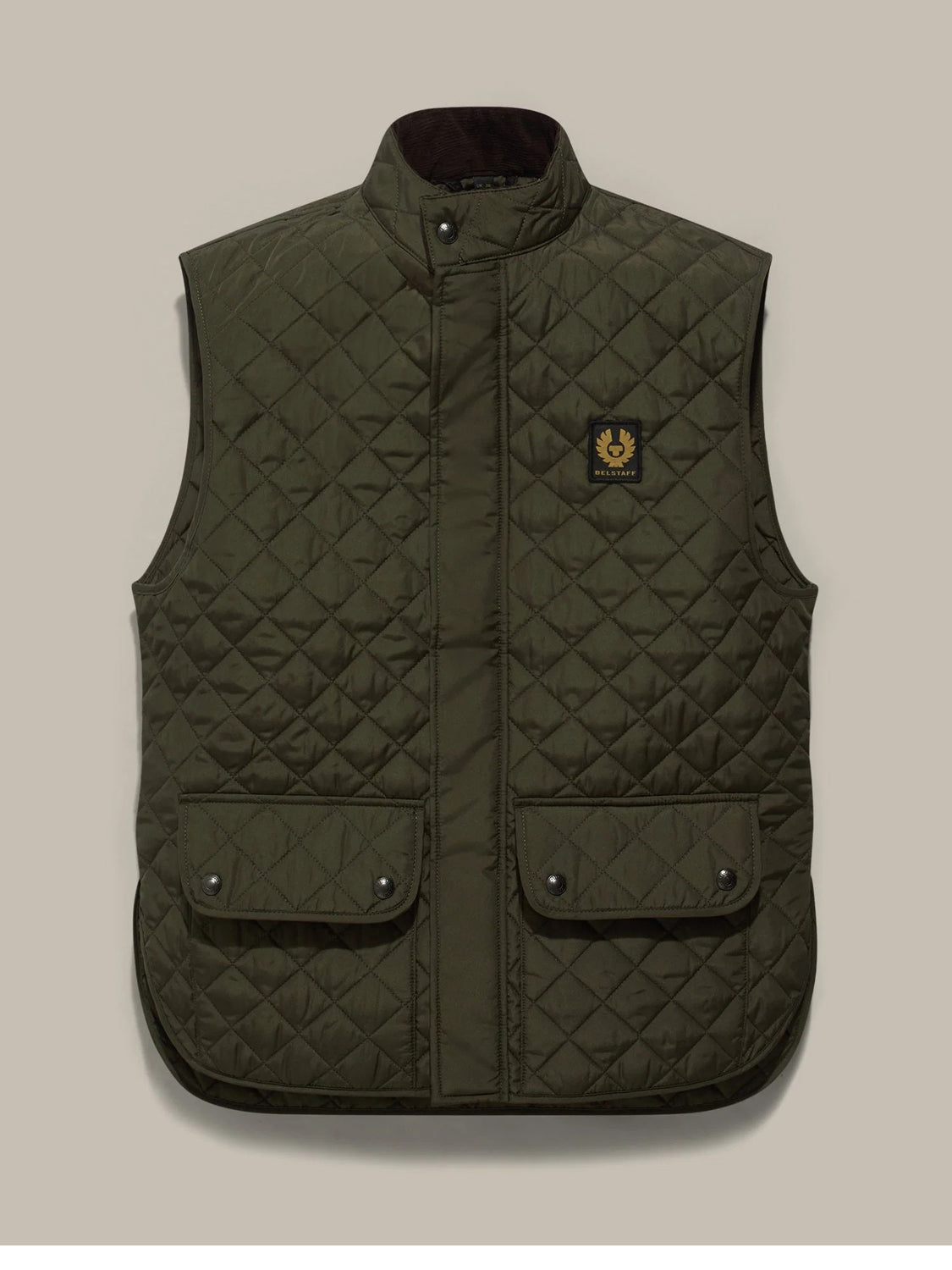 Belstaff Gilet Imbottito Uomo Icon Oliva sbiadita