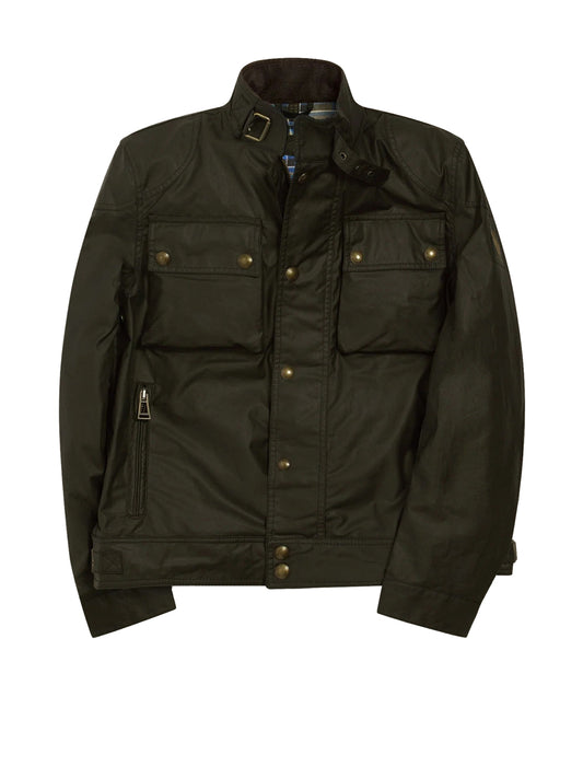 Belstaff Giacca Cerata Uomo Fieldmaster Oliva sbiadita