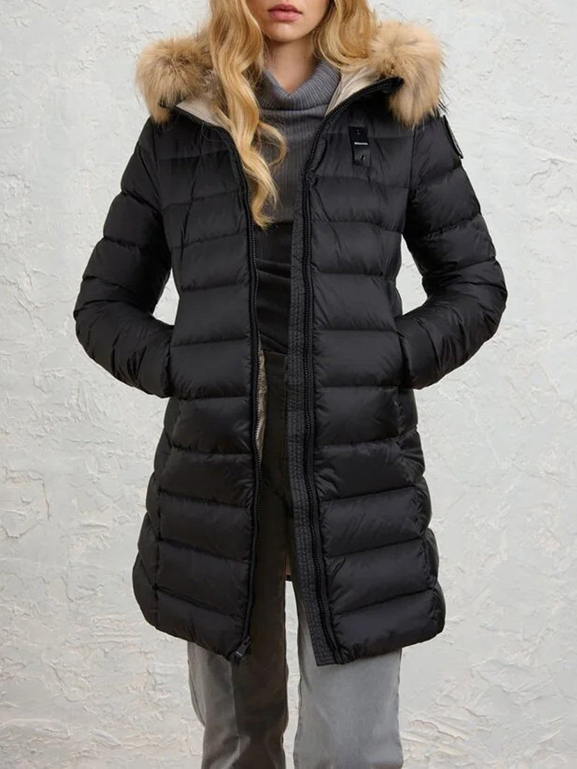 Blauer Impermeabile Donna Kristin Nero