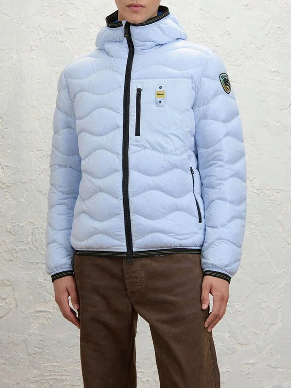 Blauer Giubbotto Imbottito Uomo Wave Colors Down Blue