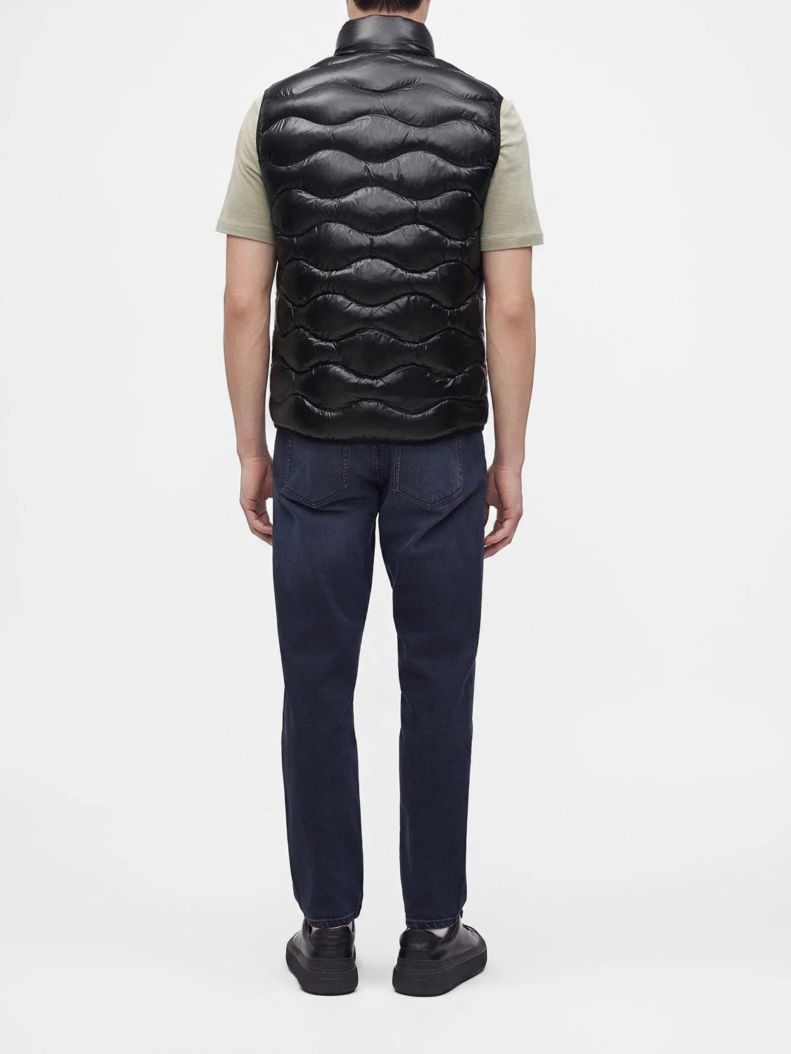 Blauer Gilet Imbottito Uomo Danny Nero