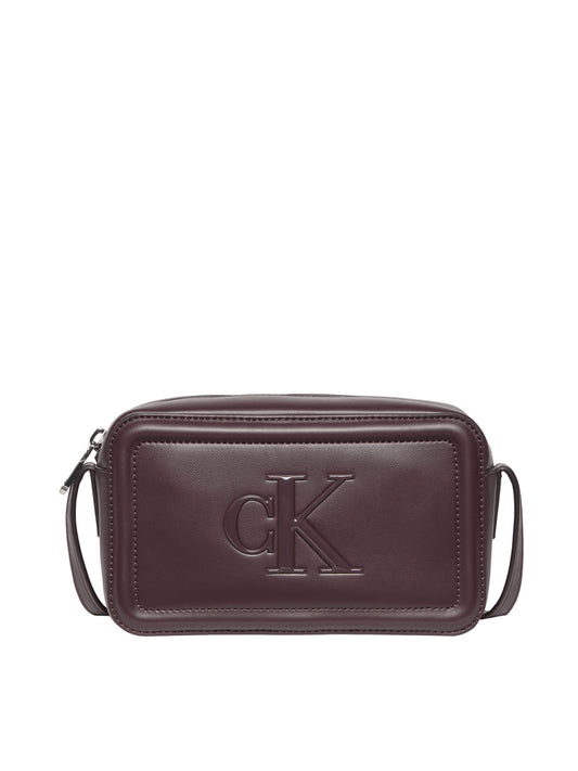 Calvin Klein Borsa a Spalla Donna Bordeaux