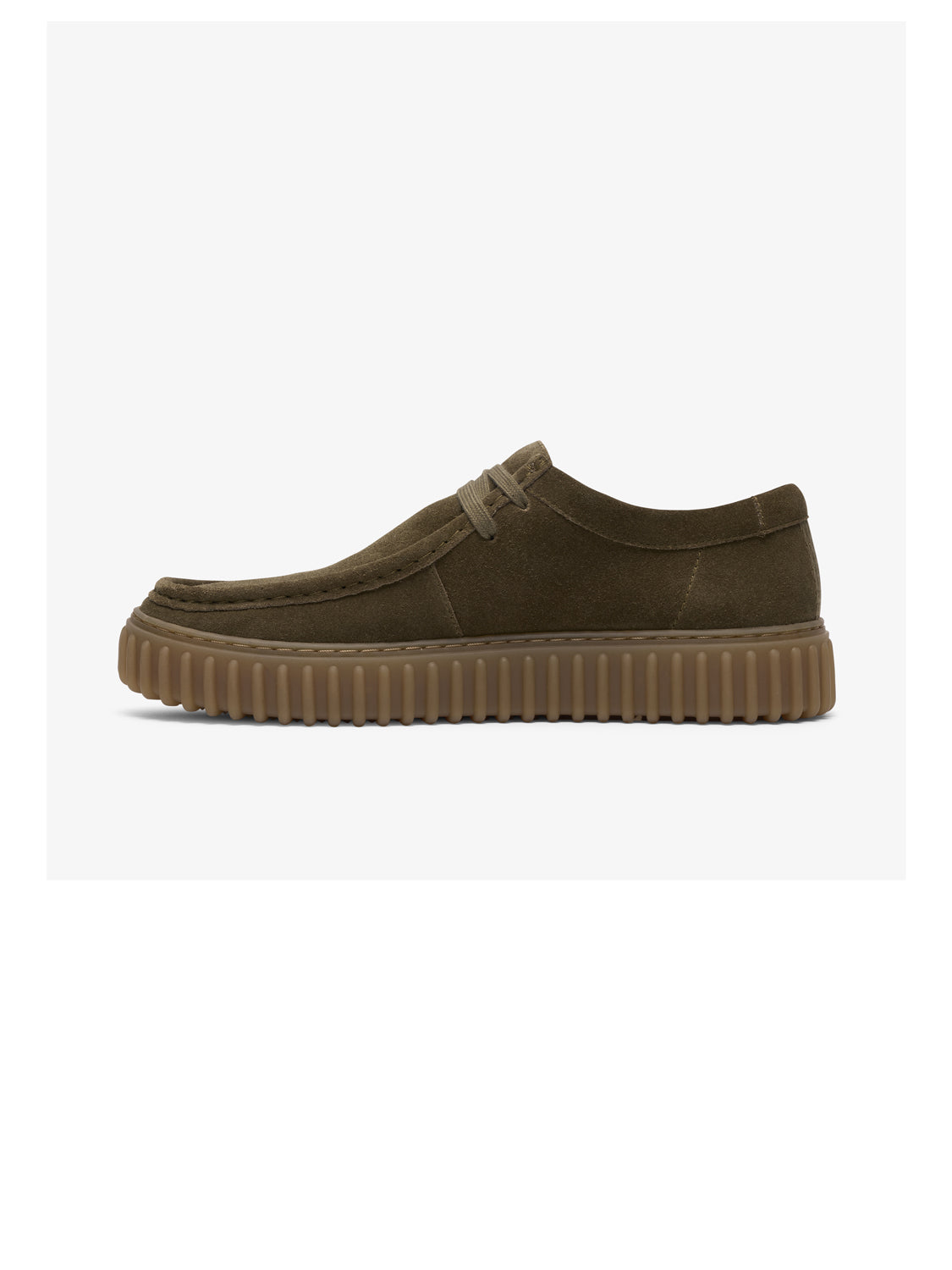 Clarks Scarpa Stringata Uomo Torhill Lo Olive Suede