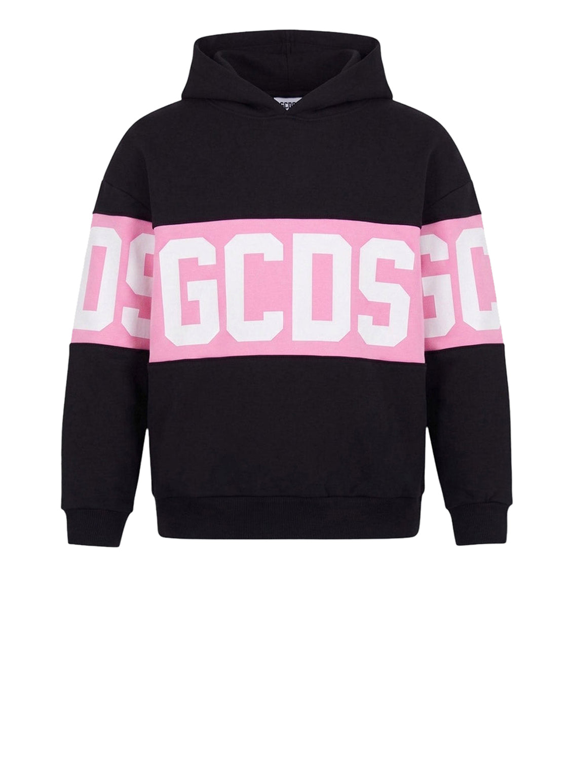 GCDS Felpa Cappuccio Donna Felpa Con Cappuccio Band Logo Nero