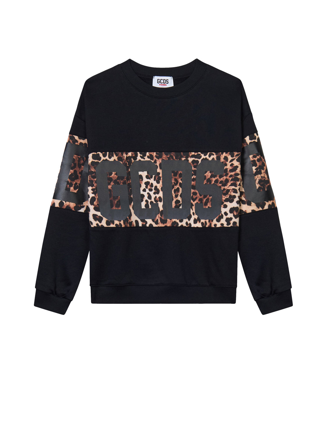 GCDS Felpa Girocollo Donna Felpa Girocollo Con Band Logo Nero