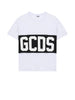 gcds t shirt uomo t shirt con band logo bianco ottico 1906781