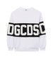 gcds felpa girocollo uomo felpa girocollo con band logo bianco ottico 1842307