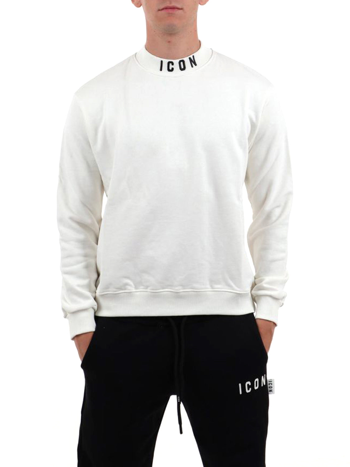 Icon Felpa Girocollo Uomo Bianco ottico
