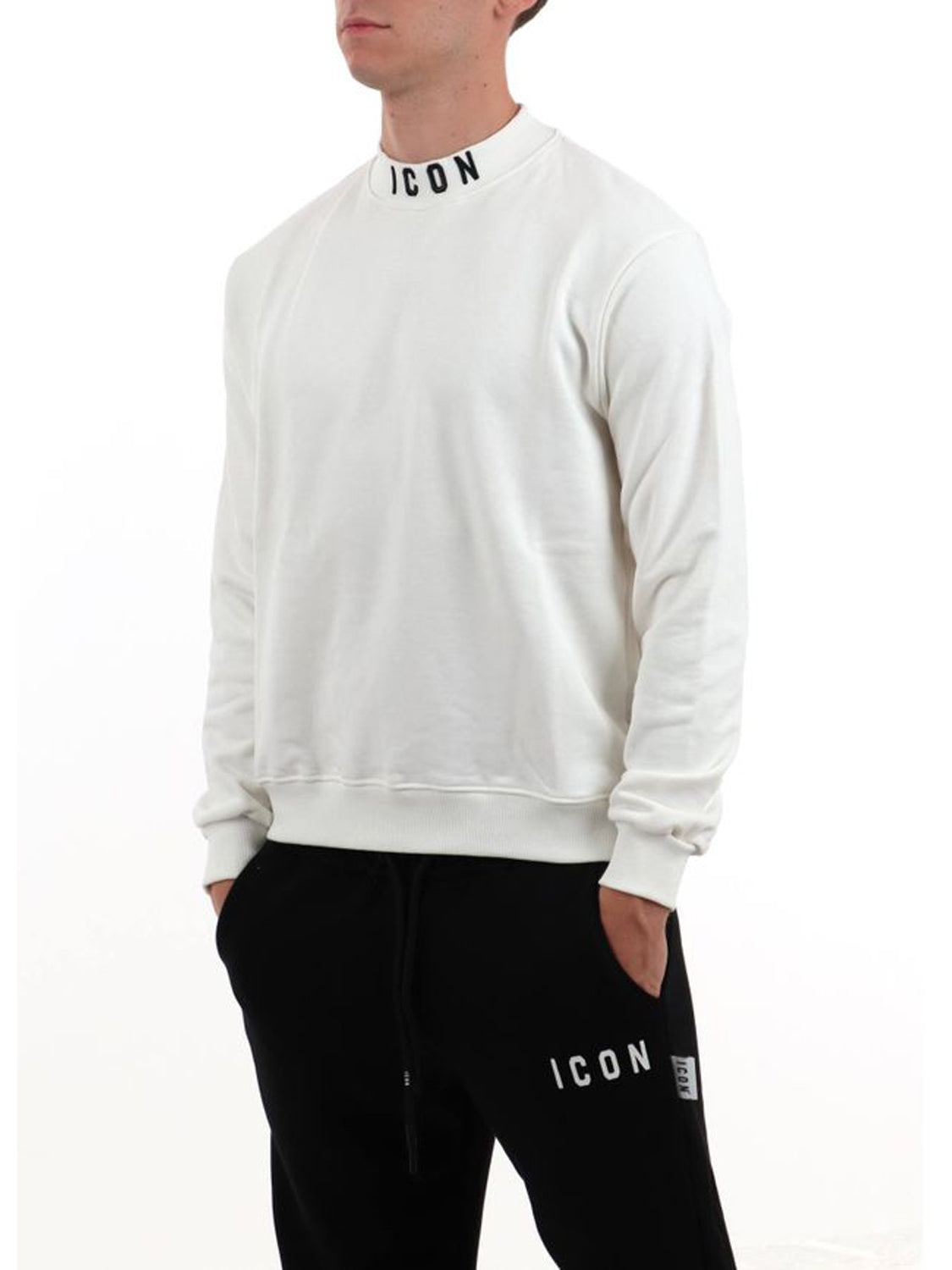 Icon Felpa Girocollo Uomo Bianco ottico