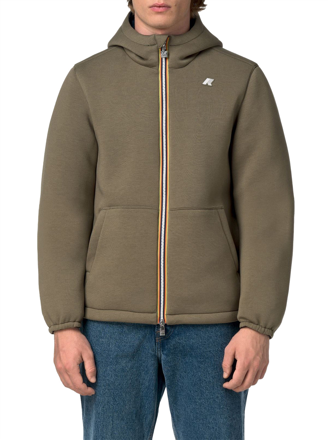 K-way Giubbotto Leggero Uomo Jack Spacer Nylon Double Verde militare