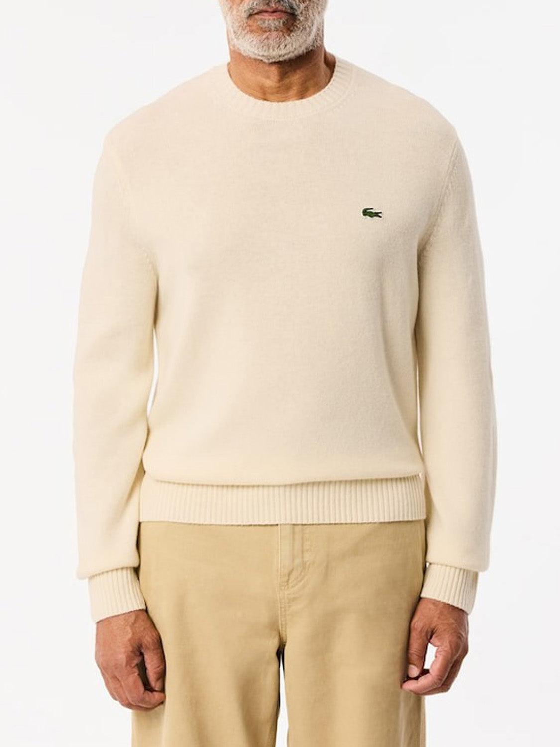 Lacoste Maglione Uomo Bianco panna