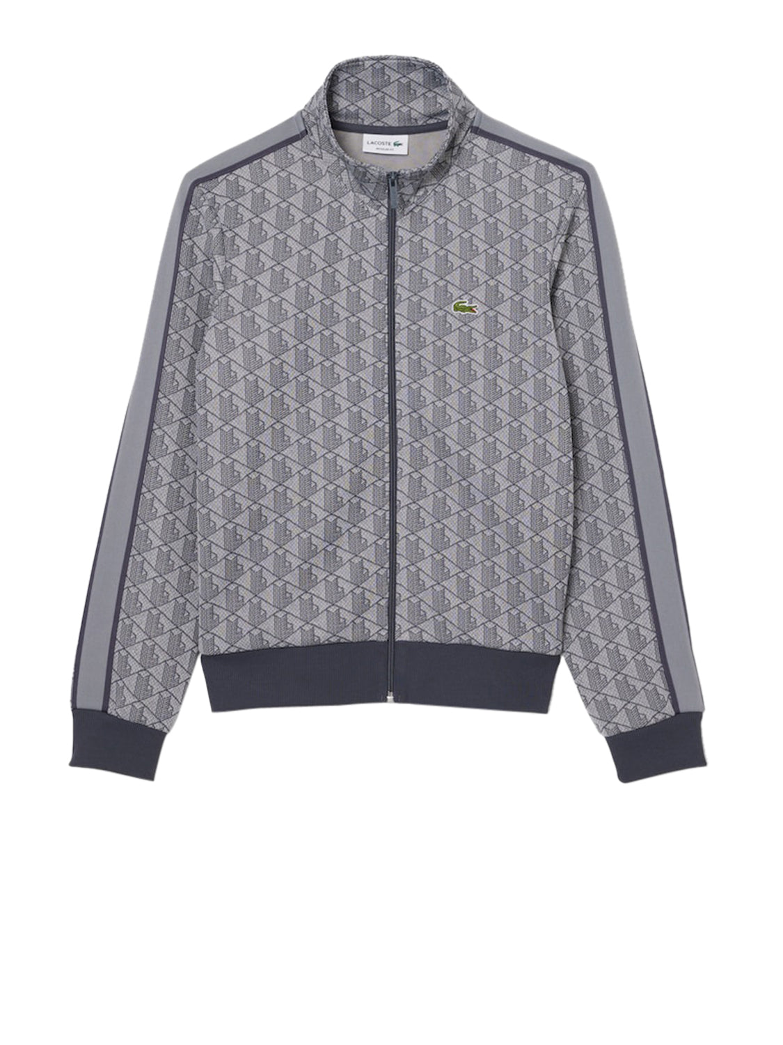 Lacoste Felpa con Zip Uomo Grigio Clair