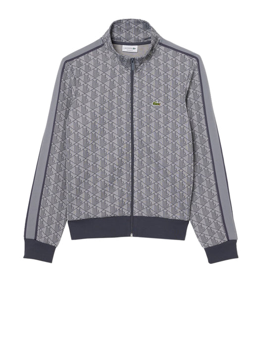Lacoste Felpa con Zip Uomo Grigio Clair