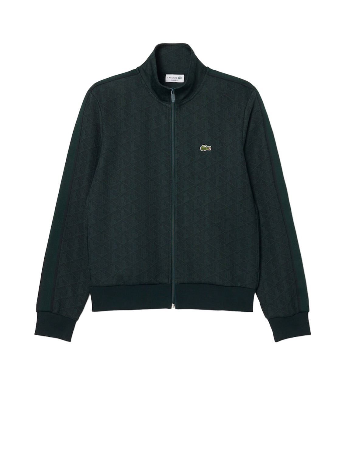 Lacoste Felpa con Zip Uomo Verde foresta