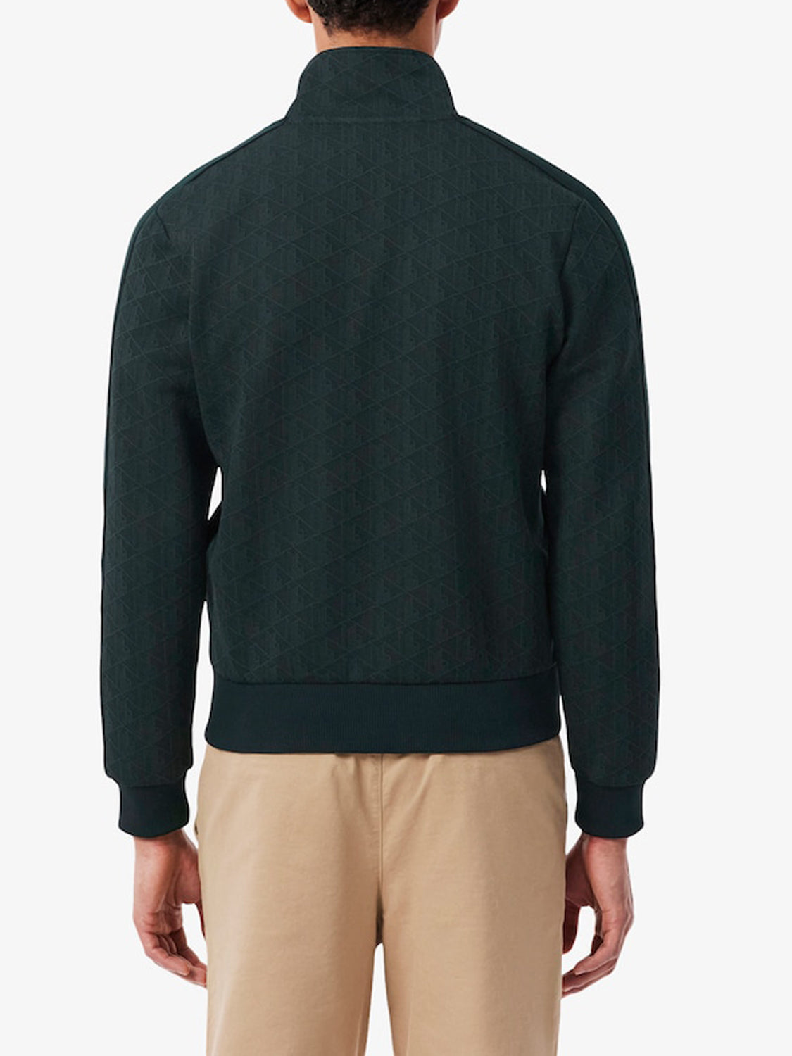 Lacoste Felpa con Zip Uomo Verde foresta