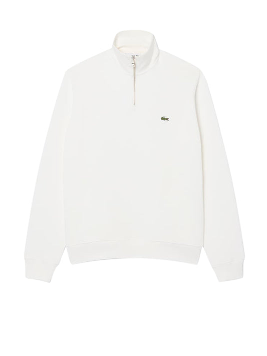 Lacoste Felpa con Zip Uomo Bianco