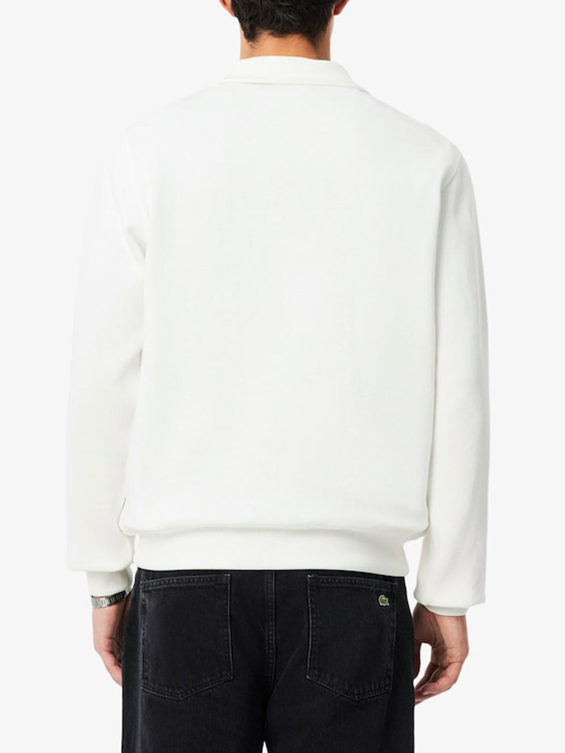 Lacoste Felpa con Zip Uomo Bianco