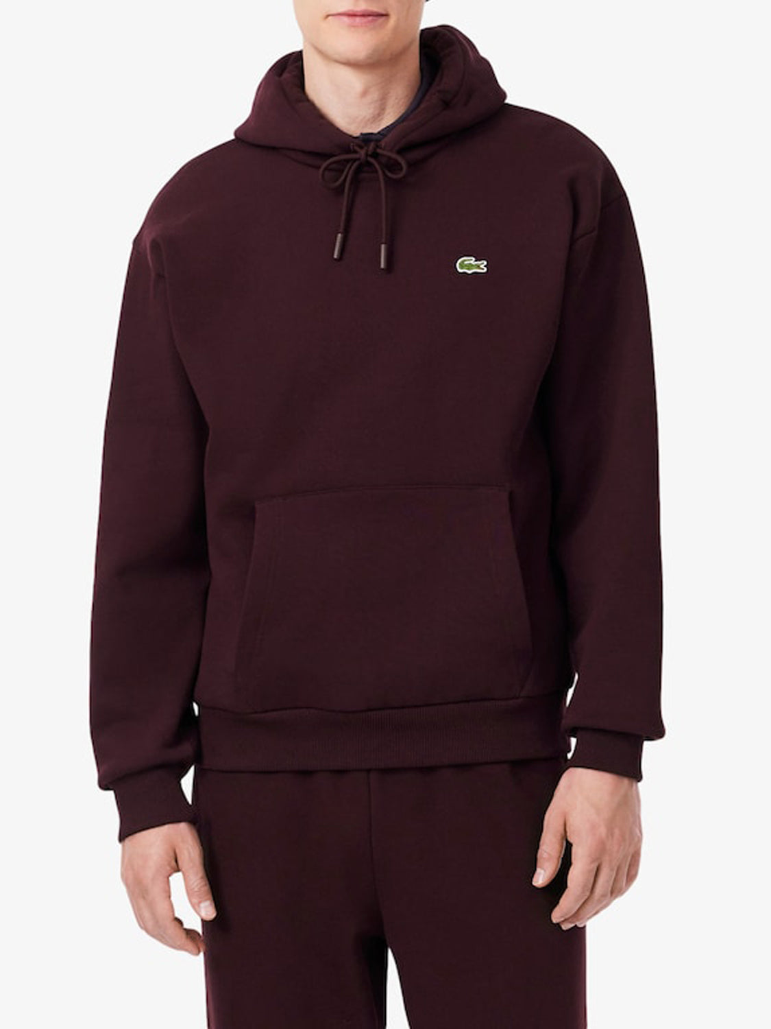 Lacoste Felpa Cappuccio Uomo Marrone scuro