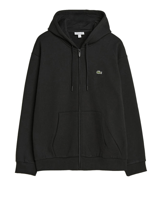Lacoste Felpa con Zip Uomo Nero