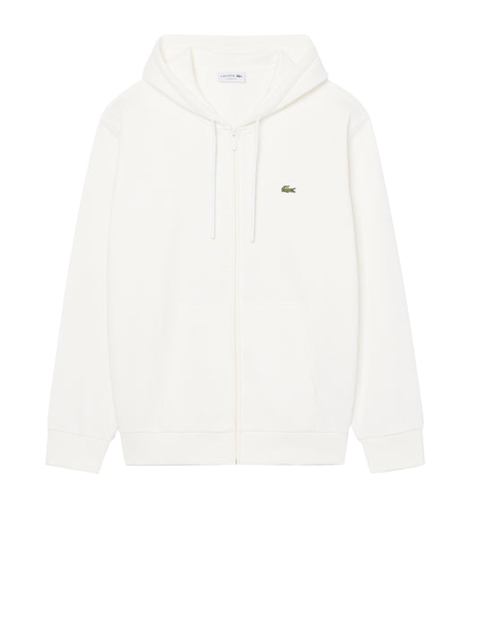 Lacoste Felpa con Zip Uomo Bianco