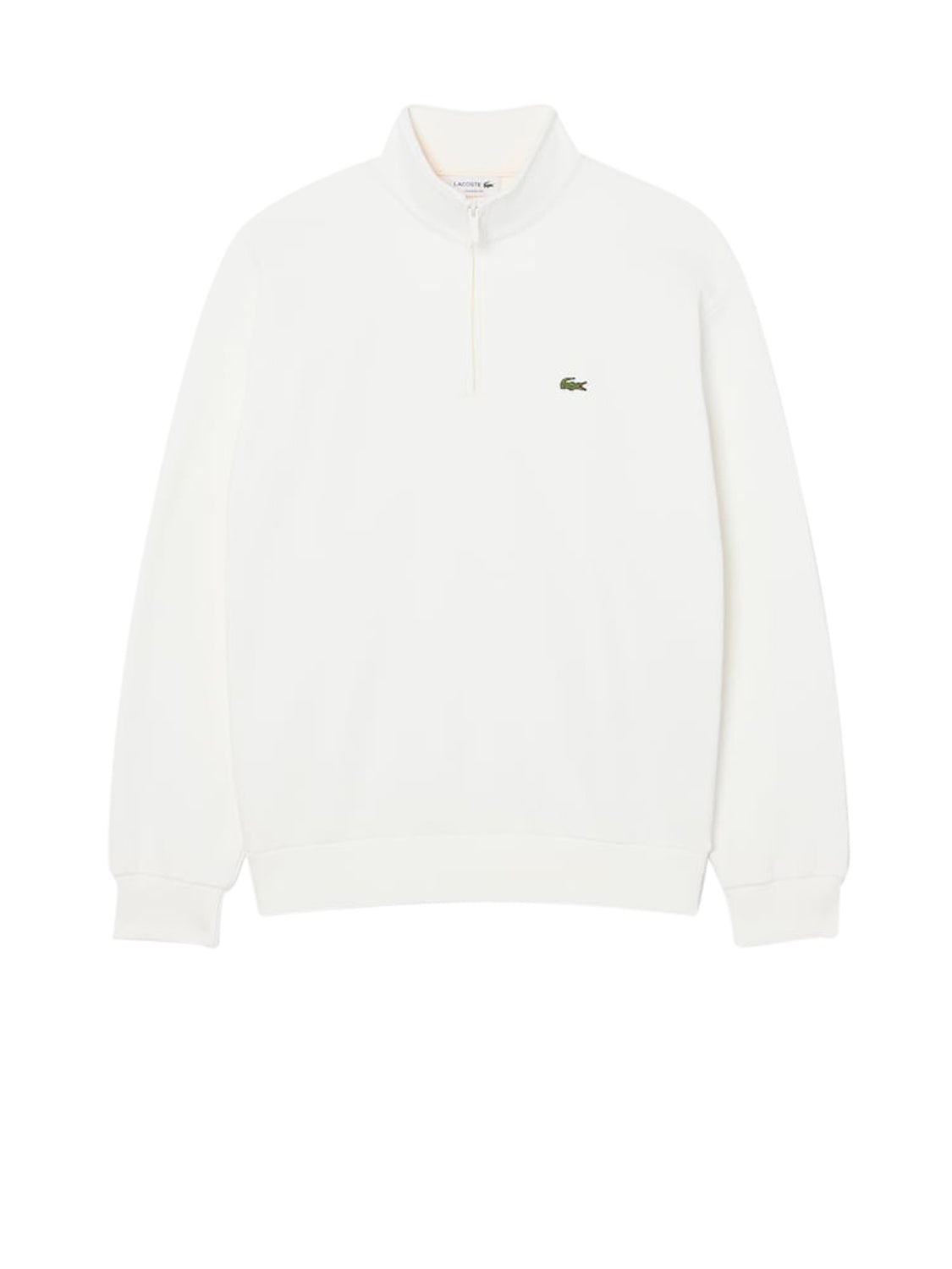 Lacoste Felpa con Zip Uomo Bianco