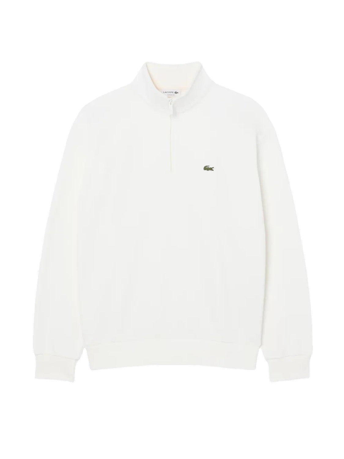 Lacoste Felpa con Zip Uomo Bianco