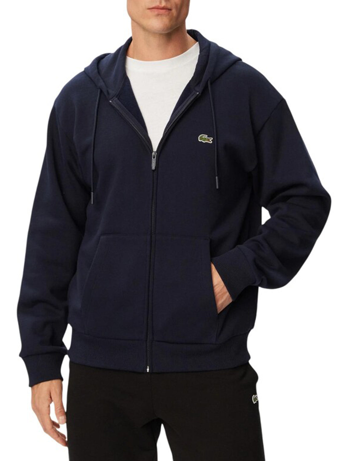 Lacoste Felpa con Zip Uomo Navy