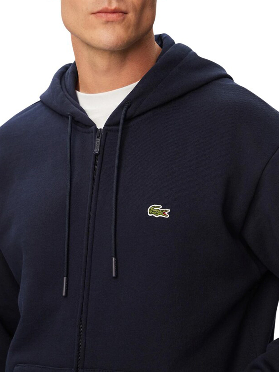 Lacoste Felpa con Zip Uomo Navy