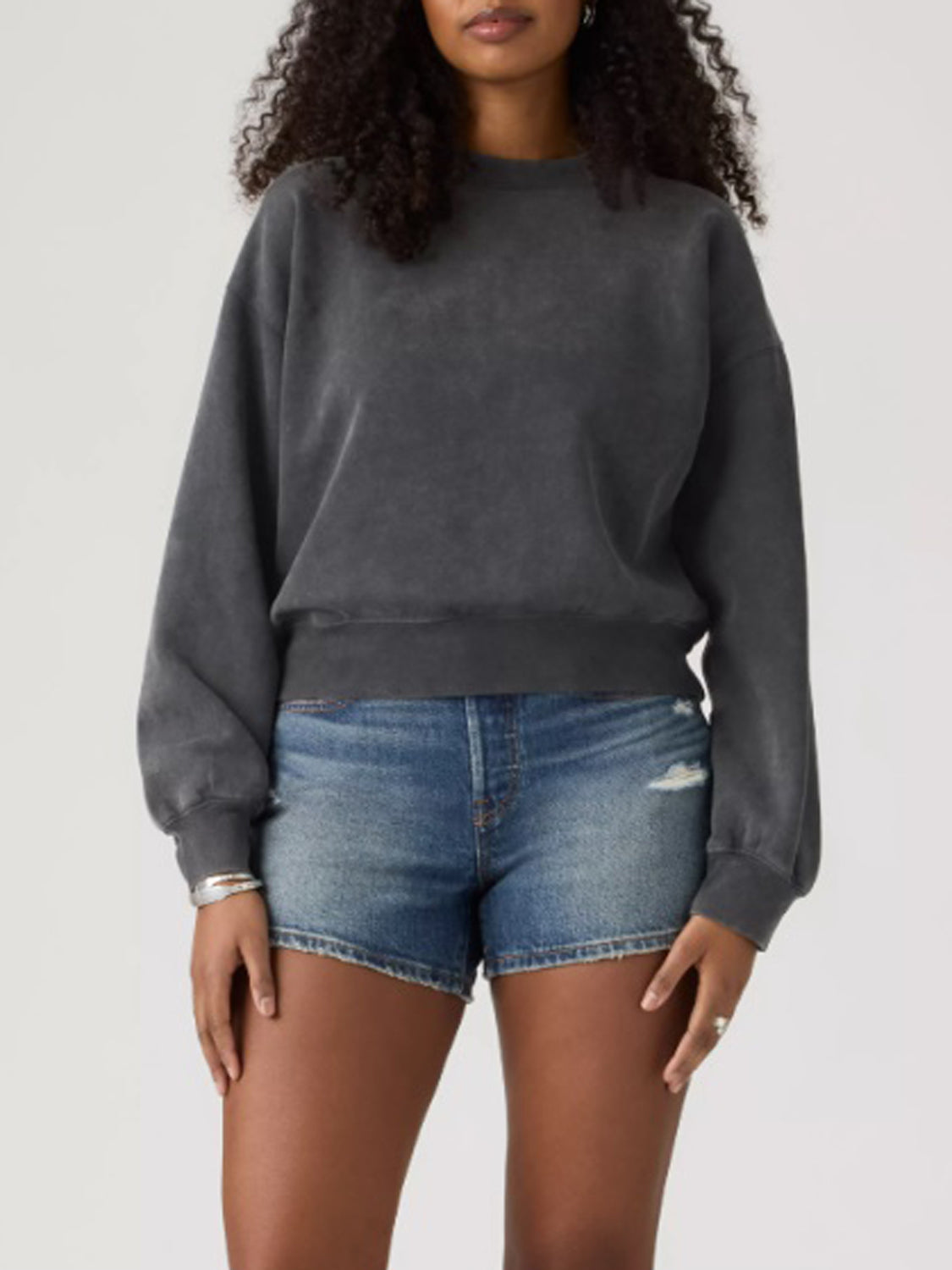 Levi's Felpa Girocollo Donna Vintage Boxy Nero
