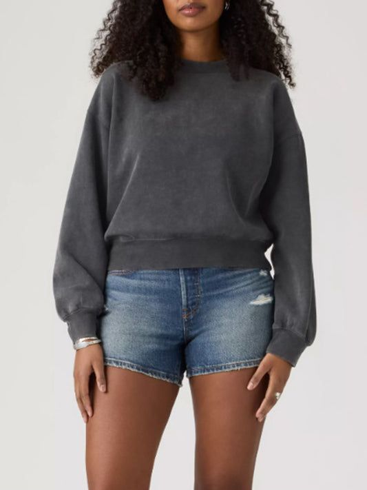 Levi's Felpa Girocollo Donna Vintage Boxy Nero