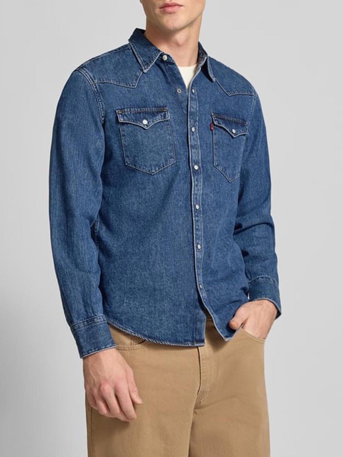 Levi's Camicia di Jeans Uomo Barstow Denim