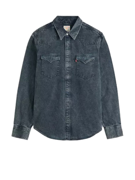 Levi's Camicia di Jeans Uomo Barstow Denim scuro