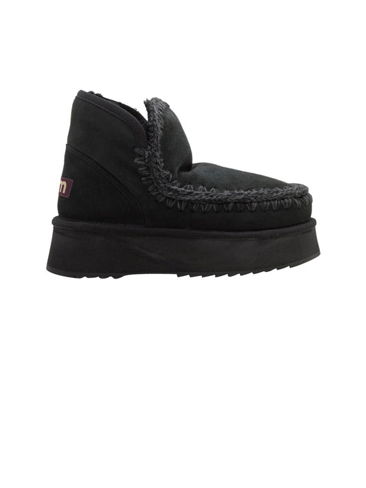 MOU Stivaletti Donna Mini Eskimo Platform Boot Nero