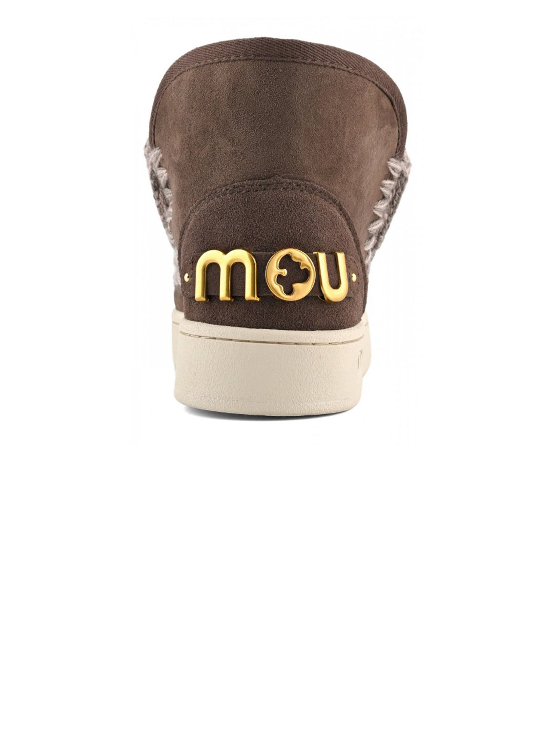 MOU Stivaletti Donna New Eskimo Sneaker Suede Lettr Marrone