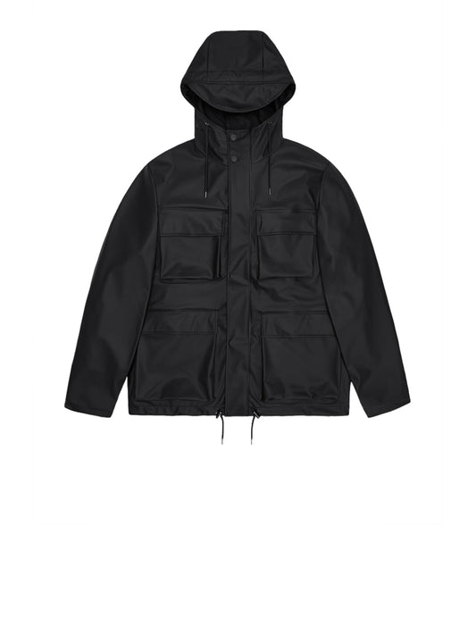 Rains Giubbotto Leggero Unisex Pocket Jacket W3 Nero