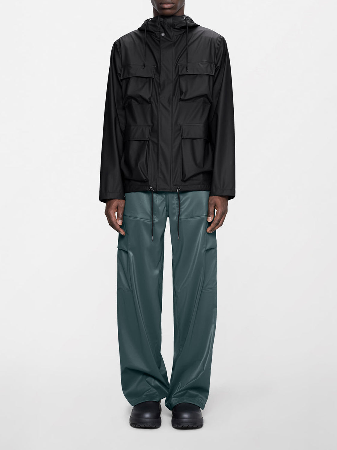 Rains Giubbotto Leggero Unisex Pocket Jacket W3 Nero